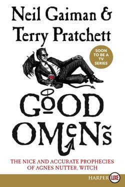 book cover Good Omens by Neil Gaiman and Terry Pratchett