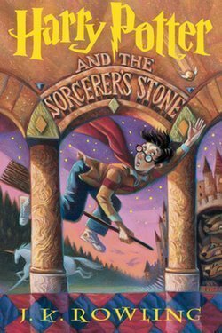 book cover Harry Potter and the Sorcerer's Stone by J. K. Rowling